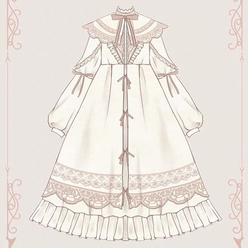 二次元lolita小裙子手绘服装设计